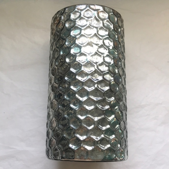 Silver mercury glass nautical glass vase - Picture 2 of 6